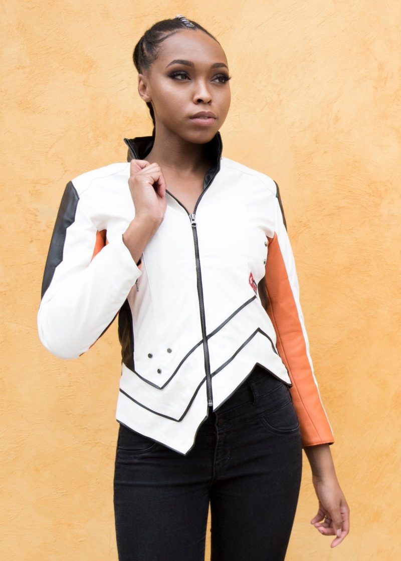 Womens Overwatch Mercy Valkyrie Leather Jacket White