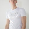 Luca Designs White Chrome Logo Cotton Shirt