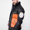 Mens Naruto Shippuden Orange Leather Jacket Gear Otaku