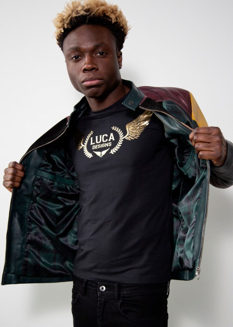 Luca Designs Black & Gold Logo Graphic T-Shirt