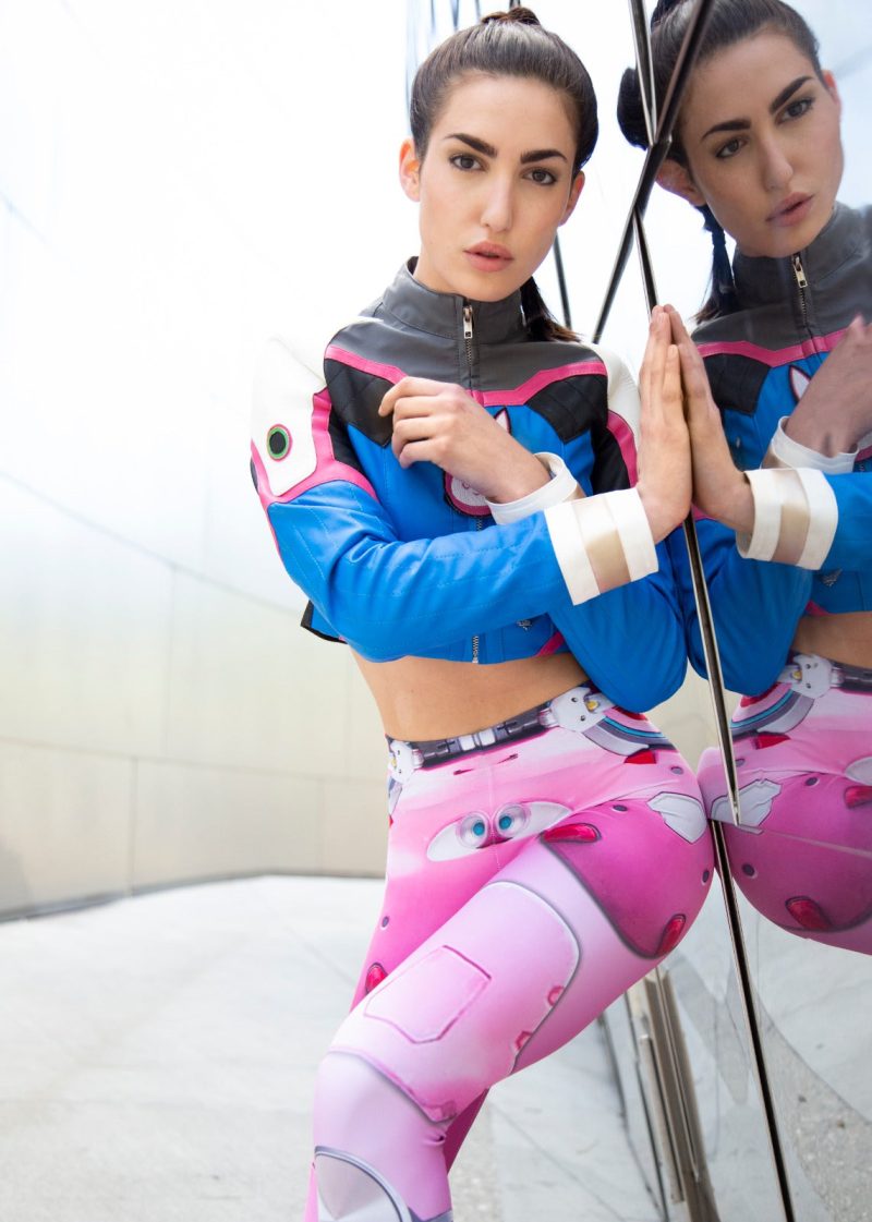 Womens Overwatch Pink DVa Meka Leggings
