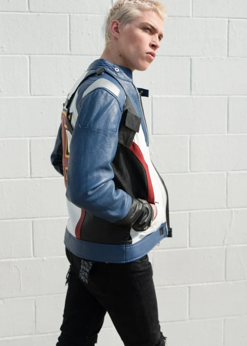 Mens Overwatch Soldier 76 Jacket Blue