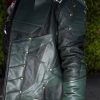 Mens Green Arrow Leather Jacket