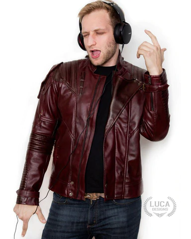 Best Star Lord Leather Jacket with Pockets for Awesome Mix Tape No. 1