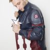 Mens Captain America Leather Jacket Avengers Age of Ultron