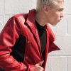 Mens Spider-Man Last Stand Leather Jacket Black & Red