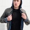 Mens Nightwing Leather Jacket Blue Eagle