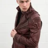 Mens Guardians of The Galaxy Star Lord Leather Jacket