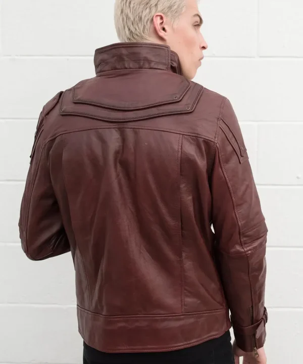 Mens Guardians of The Galaxy Star Lord Leather Jacket