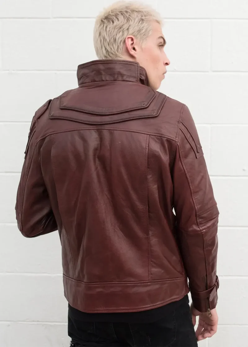 Mens Guardians of The Galaxy Star Lord Leather Jacket