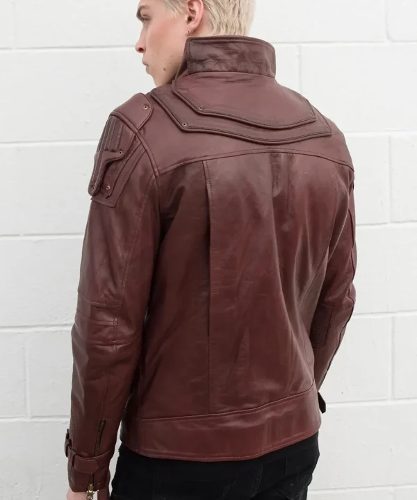 Mens Guardians of The Galaxy Star Lord Leather Jacket