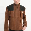 Mens Winter Brown Leather Han Solo Jacket