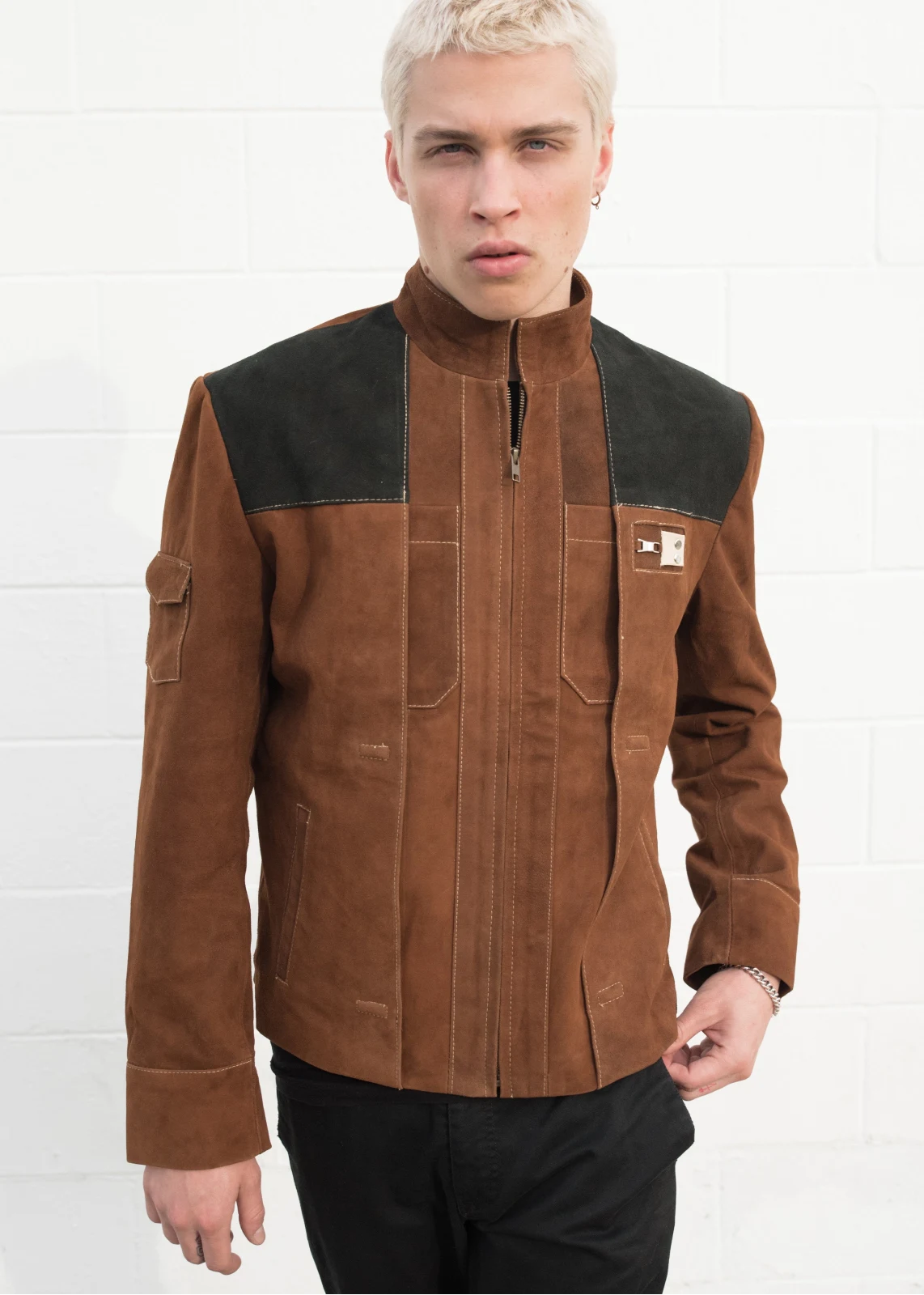 Mens Winter Brown Leather Han Solo Jacket