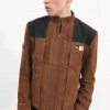 Mens Winter Brown Suede Leather Han Solo Jacket