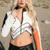 Womens Overwatch Mercy Crop Top Leather Jacket