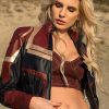 Womens Captain Marvel Leather Jacket Brie Larson Carol Danvers