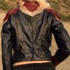 Womens Captain Marvel Leather Jacket Brie Larson Carol Danvers