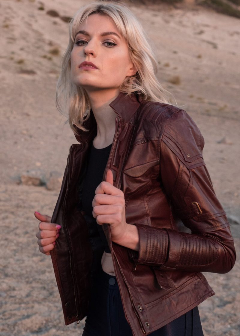 Womens Marvel Guardians of the galaxy star lord Leather Jacket