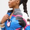 Womens Dva Overwatch Leather Jacket Blue