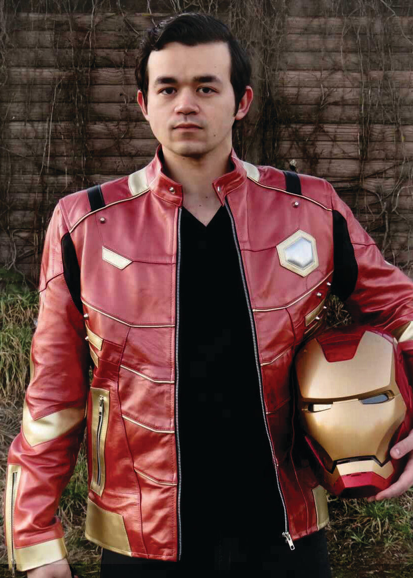 iron armor avenger leather jacket cosplay