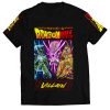dragon ball z villains cell goku frieza black graphic t-shirt