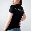 Womens Luca Designs Black & Gold Logo Graphic T-Shirt Back