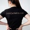 Womens Luca Designs Black & Gold Logo Graphic T-Shirt Back