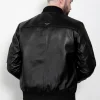 enimen rapper black leather bomber jacket