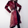 Womens Scarlet Witch Red Leather Trench Coat Red trench coat women