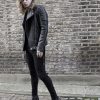 Mens Alternative SAM Quilted Leather Motorcycle Jacket Black