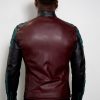 titans robin costume genuine leather armored jacket