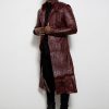 starlord gardians of the galaxy red leather trench coat