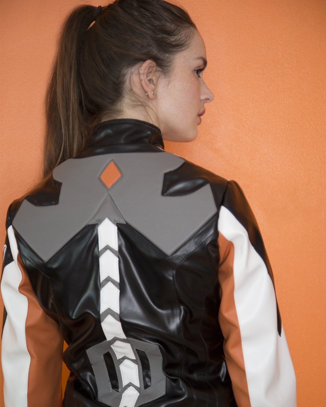 Womens Overwatch Mercy Valkyrie Leather Jacket White