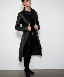 black punisher frank castle classic leather coat