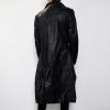 frank castle black punisher skull trench coat real leather