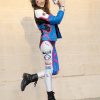 Womens Overwatch DVA Leather Jacket Blue