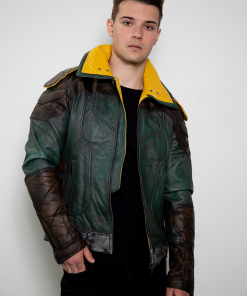 Mens Zane Limited Edition Borderlands Leather Jacket Green
