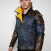 Mens Zane Vault Hunter Borderlands 3 Leather Jackets Blue