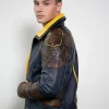 BL3 Zane Blue & Yellow Leather Jackets Vault Hunter