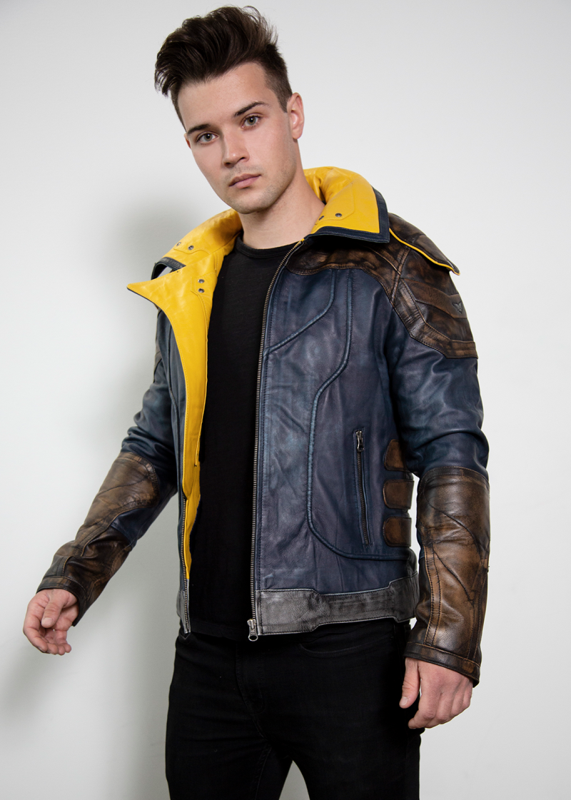 Zane Vault HUnter Borderlands 3 Blue & Yellow Leather Jackets