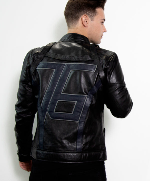limited edition black soldier 76 leather jacket