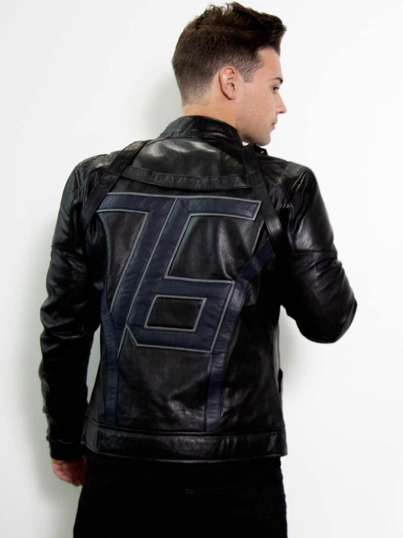 limited edition black soldier 76 leather jacket