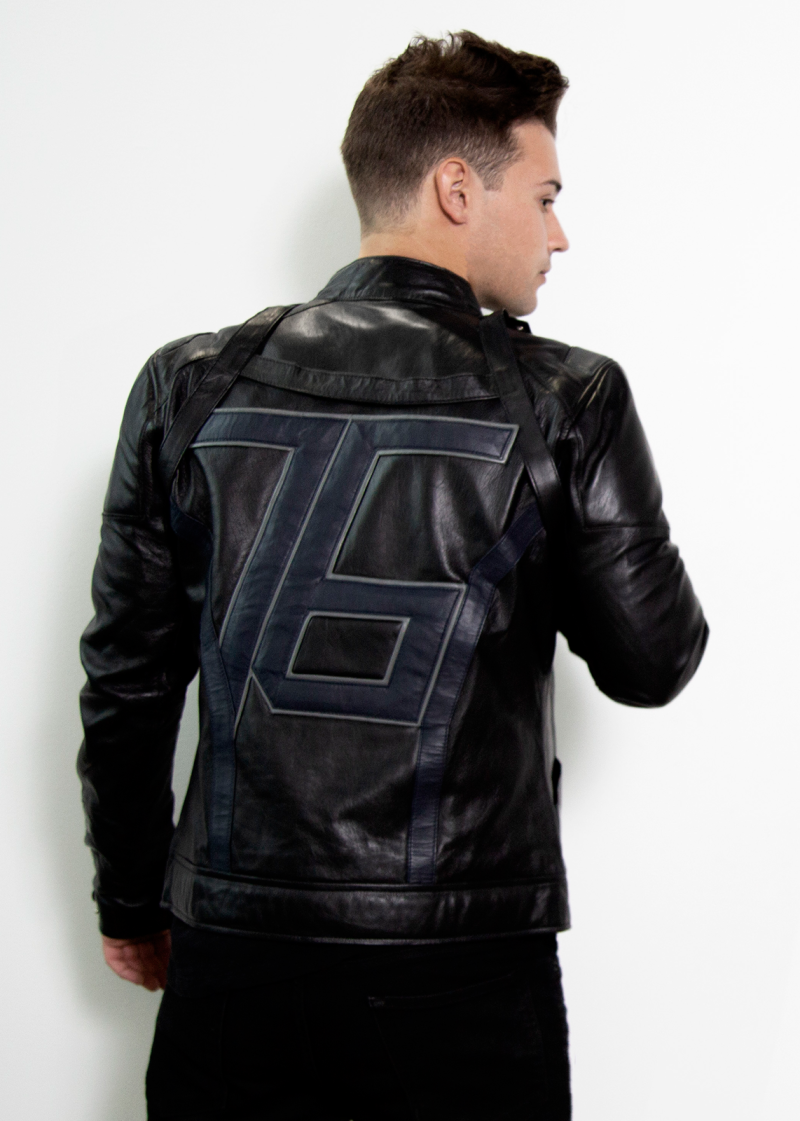 limited edition black soldier 76 leather jacket