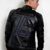Mens Limited editiom blackout soldier 76 leather jacket moto