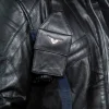 black soldier 76 detail leather jacket