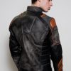 deathstroke knights and dragon armor leather jacket