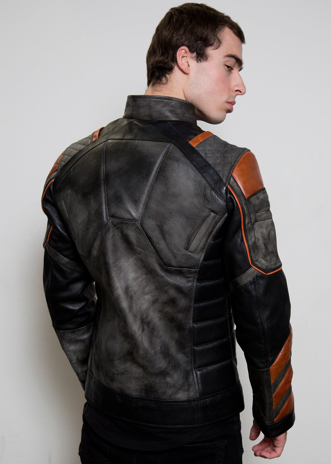 deathstroke knights and dragon armor leather jacket