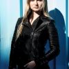 black vegan leather moto jacket for womens