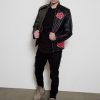 naruto red cloud villain leather jacket