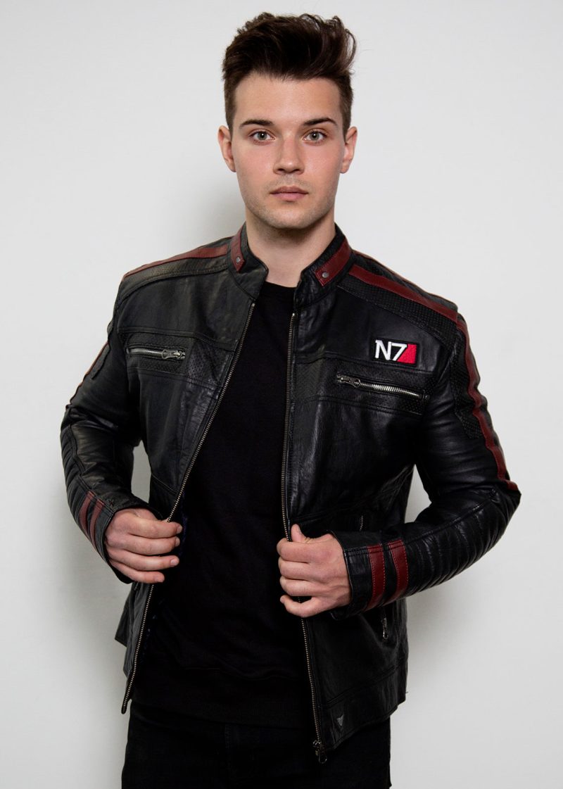 Mens Commander Shepard Mass Effect N7 Leather Jacket